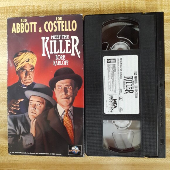 Abbott & Costello Meet the Killer 1949 Boris Karloff VHS Horror Comedy VTG Retro - Picture 7 of 8